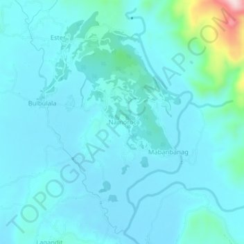 Mapa topográfico Namoroc, altitud, relieve
