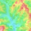 Mapa topográfico Les Chaux, altitud, relieve