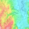 Mapa topográfico Les Percières, altitud, relieve