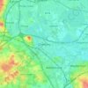 Mapa topográfico Chertsey, altitud, relieve