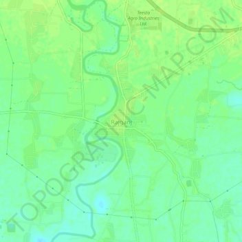 Mapa topográfico Rajganj, altitud, relieve