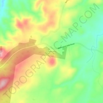 Mapa topográfico Tent Hill, altitud, relieve