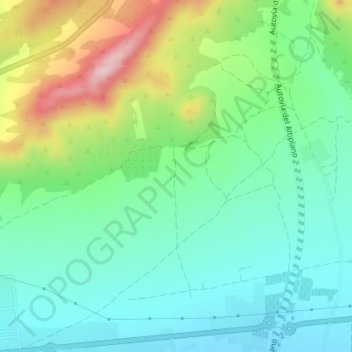 Mapa topográfico Herrada del Manco, altitud, relieve