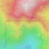 Mapa topográfico Strawberry Cienaga, altitud, relieve