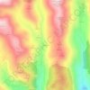 Mapa topográfico El Xaral, altitud, relieve