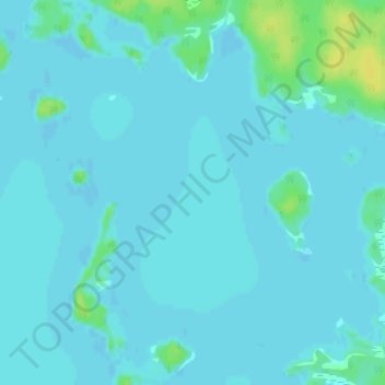 Mapa topográfico Lac Andou, altitud, relieve