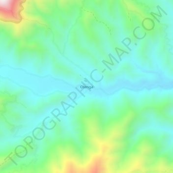 Mapa topográfico Otenga, altitud, relieve
