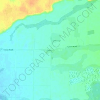 Mapa topográfico Hopeton, altitud, relieve