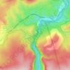 Mapa topográfico Foz de Arbaiun / Arbaiungo arroila, altitud, relieve