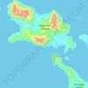Mapa topográfico D’Entrecasteaux Islands, altitud, relieve