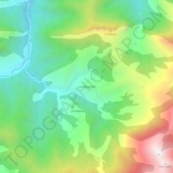 Mapa topográfico La Felguerina, altitud, relieve
