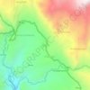 Mapa topográfico Aycara, altitud, relieve