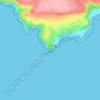 Mapa topográfico Prawle Point, altitud, relieve