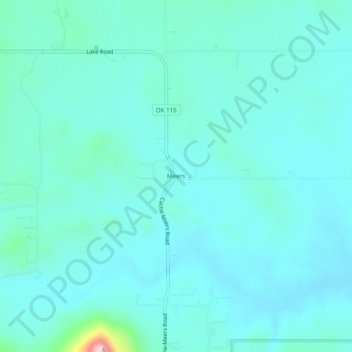 Mapa topográfico Meers, altitud, relieve