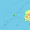 Mapa topográfico Île d'Ouessant, altitud, relieve
