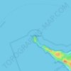 Mapa topográfico Point Nepean, altitud, relieve