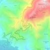 Mapa topográfico Kinwani, altitud, relieve