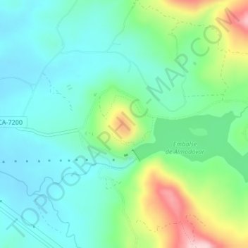 Mapa topográfico Cerro de Torrejosa, altitud, relieve