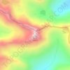Mapa topográfico Corteo Peak, altitud, relieve