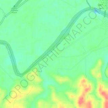 Mapa topográfico Estación Azufral, altitud, relieve