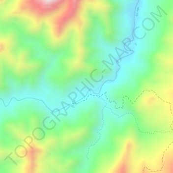 Mapa topográfico Organos, altitud, relieve