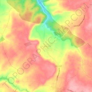 Mapa topográfico La Higuera, altitud, relieve