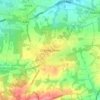 Mapa topográfico Crawley Down, altitud, relieve