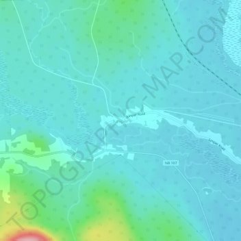 Mapa topográfico Juniper, altitud, relieve