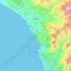 Mapa topográfico Los Lobos, altitud, relieve