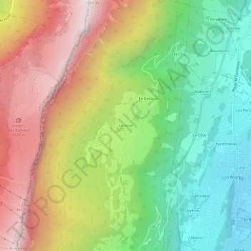 Mapa topográfico Le Peuil, altitud, relieve