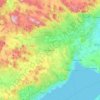 Mapa topográfico Veszprém, altitud, relieve