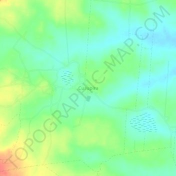 Mapa topográfico Curupira, altitud, relieve