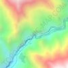 Mapa topográfico Cañon del Infiernillo, altitud, relieve