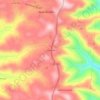 Mapa topográfico Linha Sete, altitud, relieve