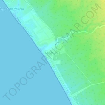Mapa topográfico Camahuiroa, altitud, relieve