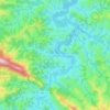 Mapa topográfico Açungui, altitud, relieve