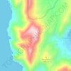 Mapa topográfico Amali, altitud, relieve