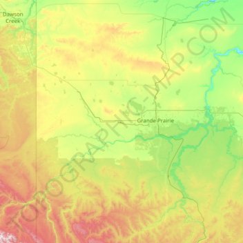 Mapa topográfico Wembley (town), altitud, relieve
