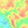 Mapa topográfico Les Genets, altitud, relieve