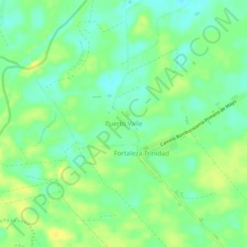 Mapa topográfico Puerto Valle, altitud, relieve