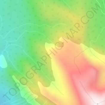 Mapa topográfico Rocky Mountains, altitud, relieve