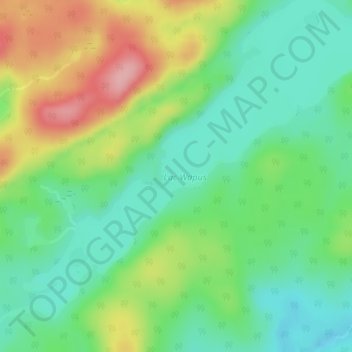 Mapa topográfico Lac Wapus, altitud, relieve