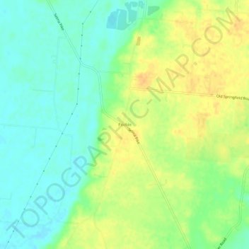 Mapa topográfico Pitchin, altitud, relieve