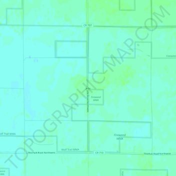 Mapa topográfico Jelle, altitud, relieve