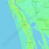 Mapa topográfico Cherai, altitud, relieve