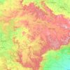Mapa topográfico Mandla, altitud, relieve