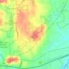 Mapa topográfico Benjamin Hill, altitud, relieve
