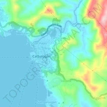 Mapa topográfico Timmys Little Bagiou, altitud, relieve
