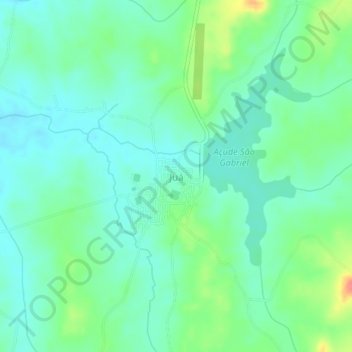 Mapa topográfico Juá, altitud, relieve