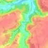 Mapa topográfico Les Fossées, altitud, relieve